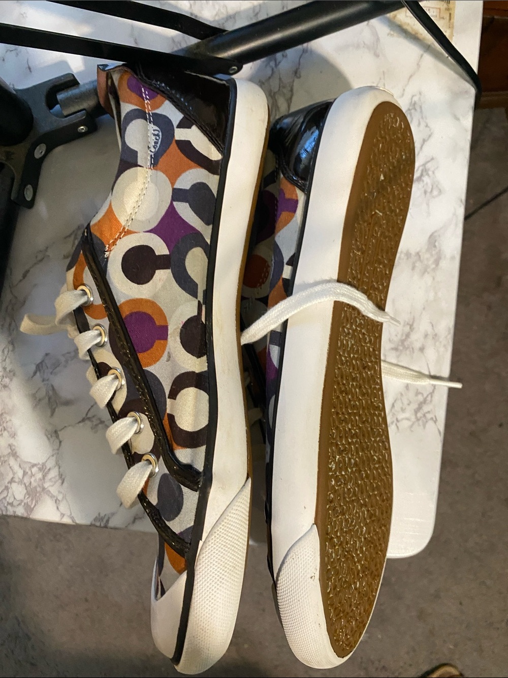 Women’s Coach Est. 1941 Multicolor Signature Print Lace-Up Sneakers Size 11 - Picture 10 of 13